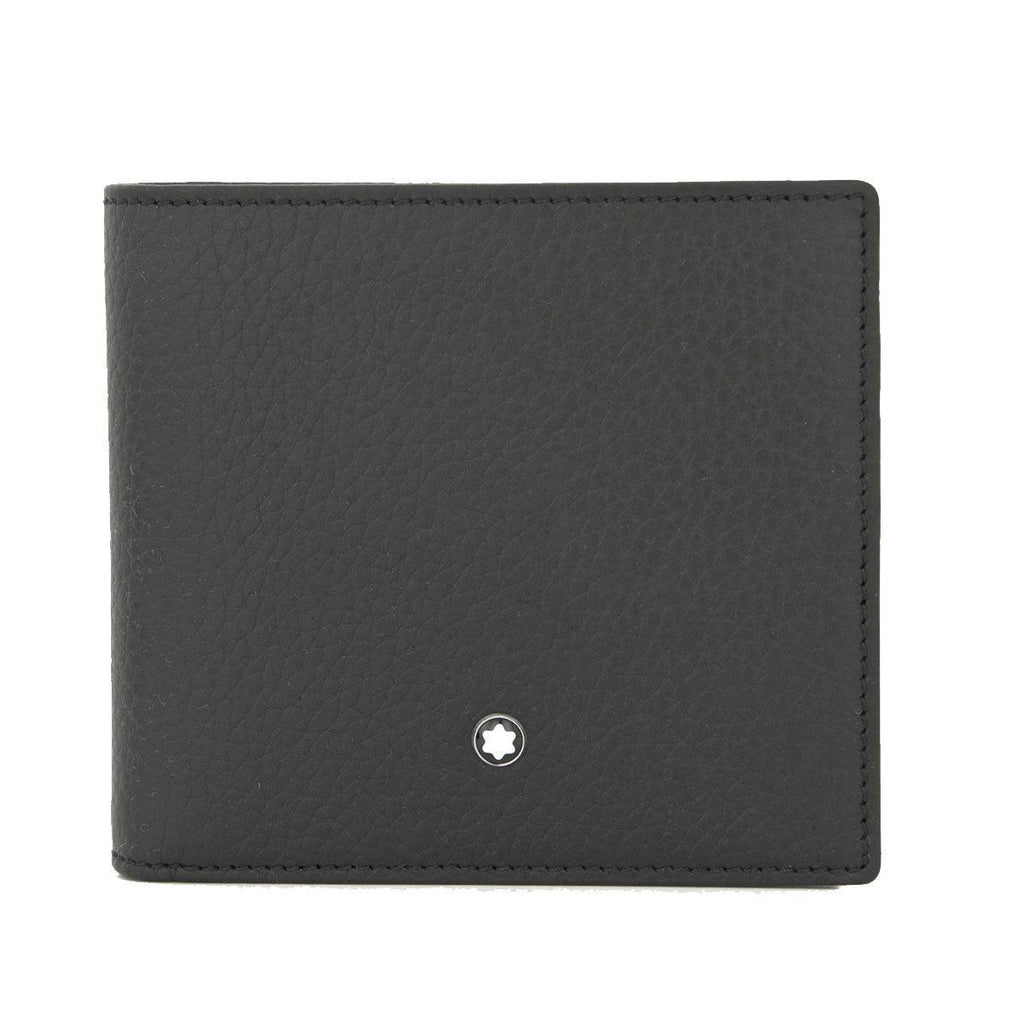 Montblanc portafoglio 4 scomparti con portamonete Meisterstück Soft Grain nero 126253