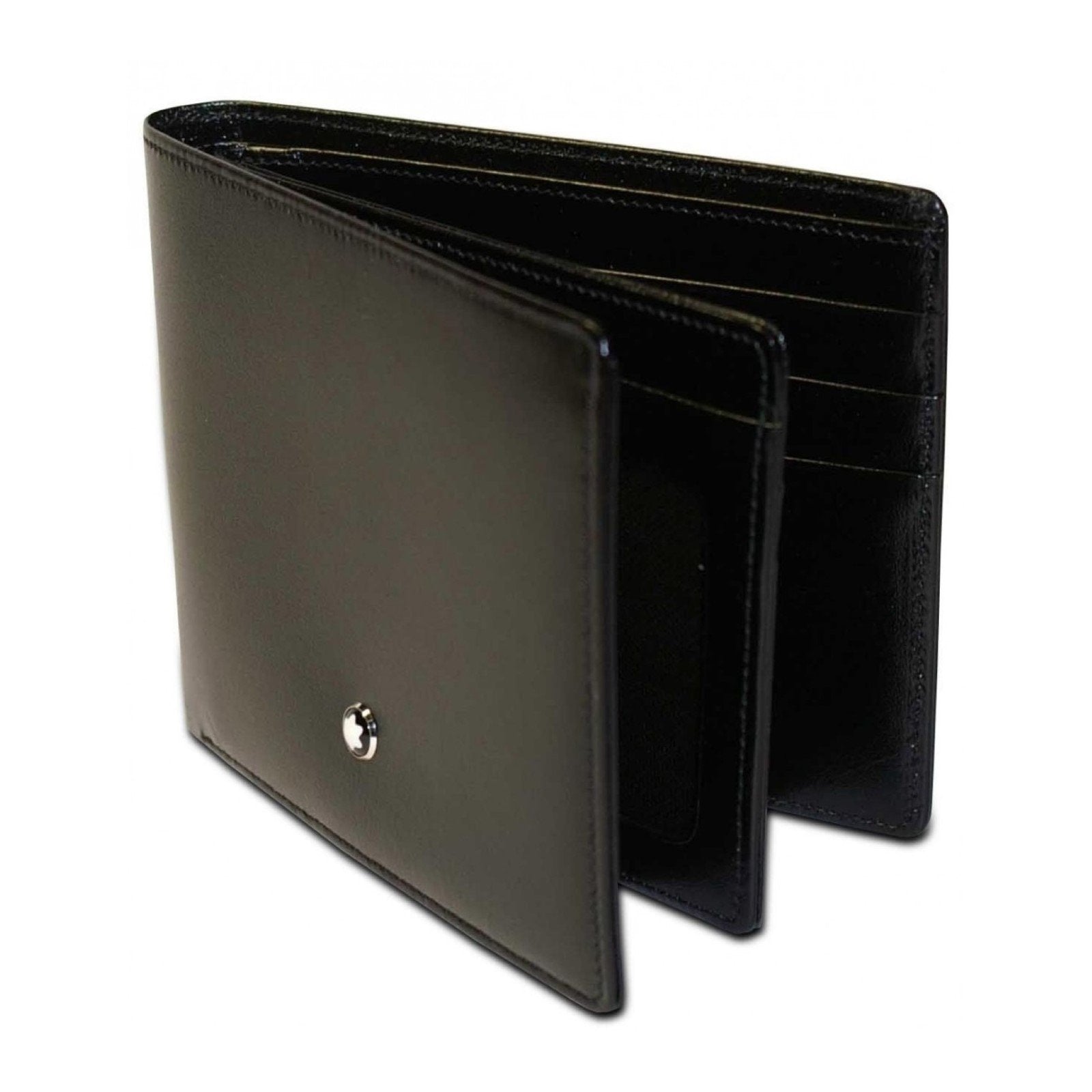 Montblanc portafoglio 6 scomparti con 2 tasche trasparenti Meisterstück nero 16354