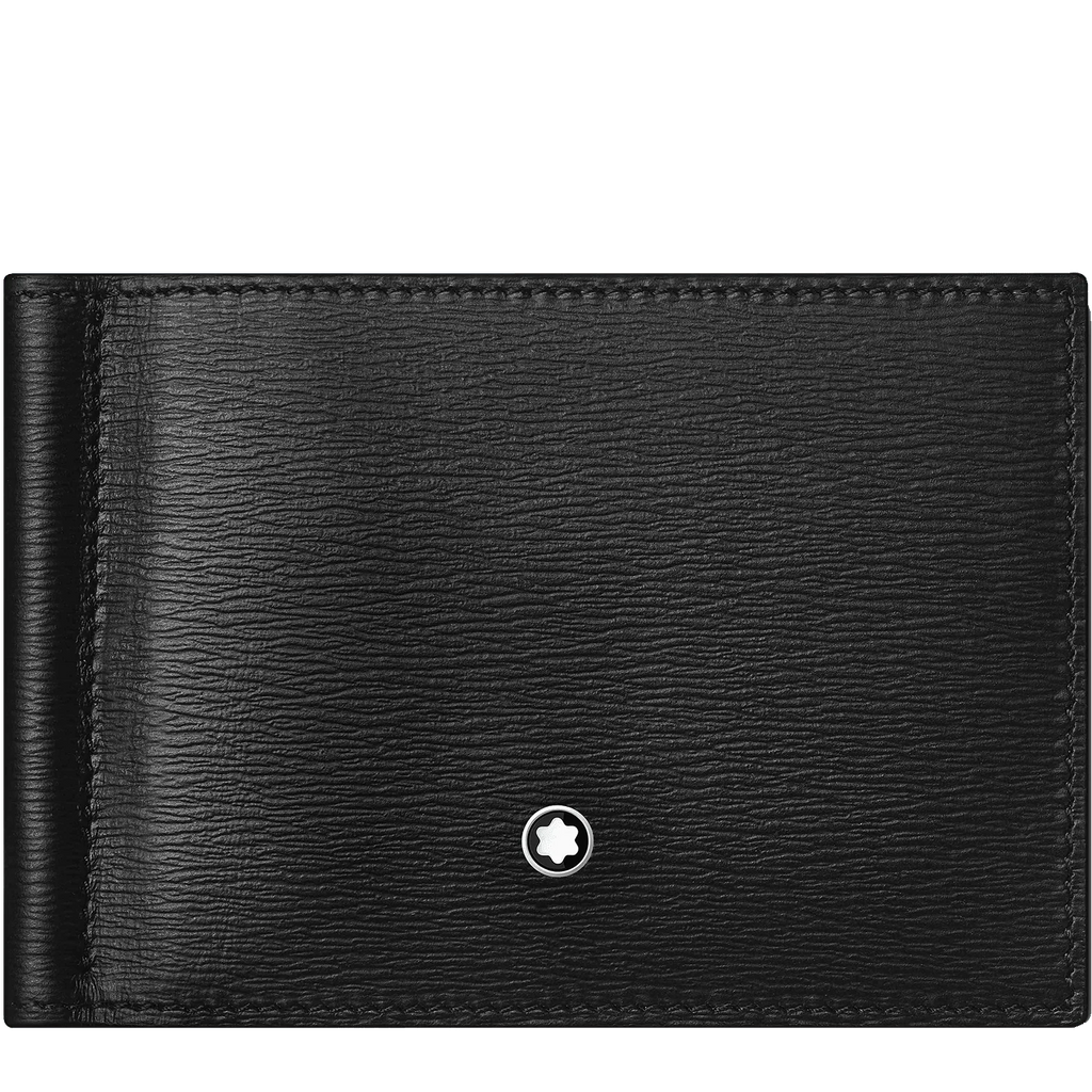 Montblanc portafoglio 6 scomparti Meisterstück 4810 nero con fermasoldi 129245