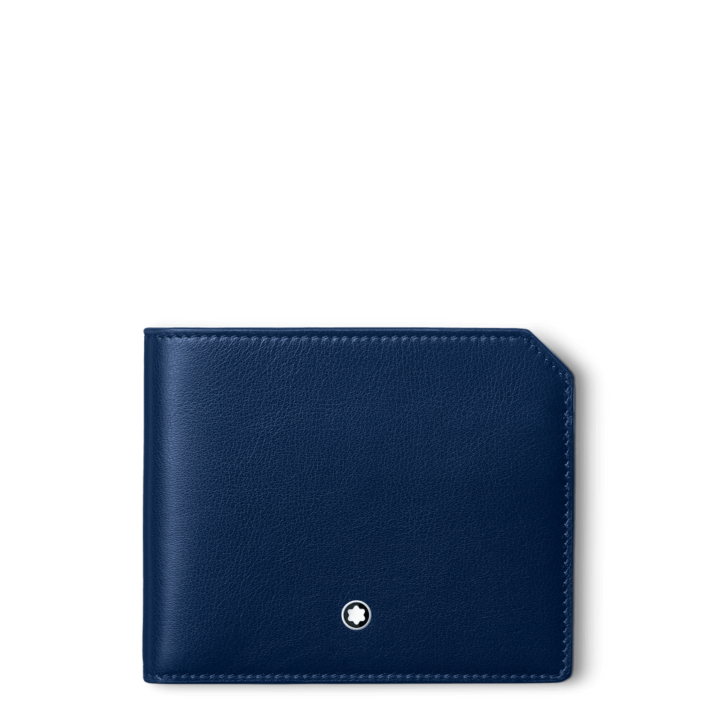 Montblanc portafoglio 6 scomparti Meisterstück Selection Soft blu 130059