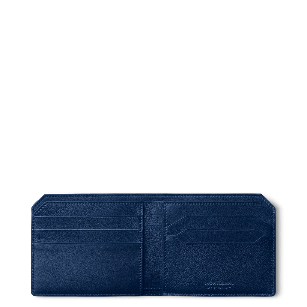 Montblanc portafoglio 6 scomparti Meisterstück Selection Soft blu 130059
