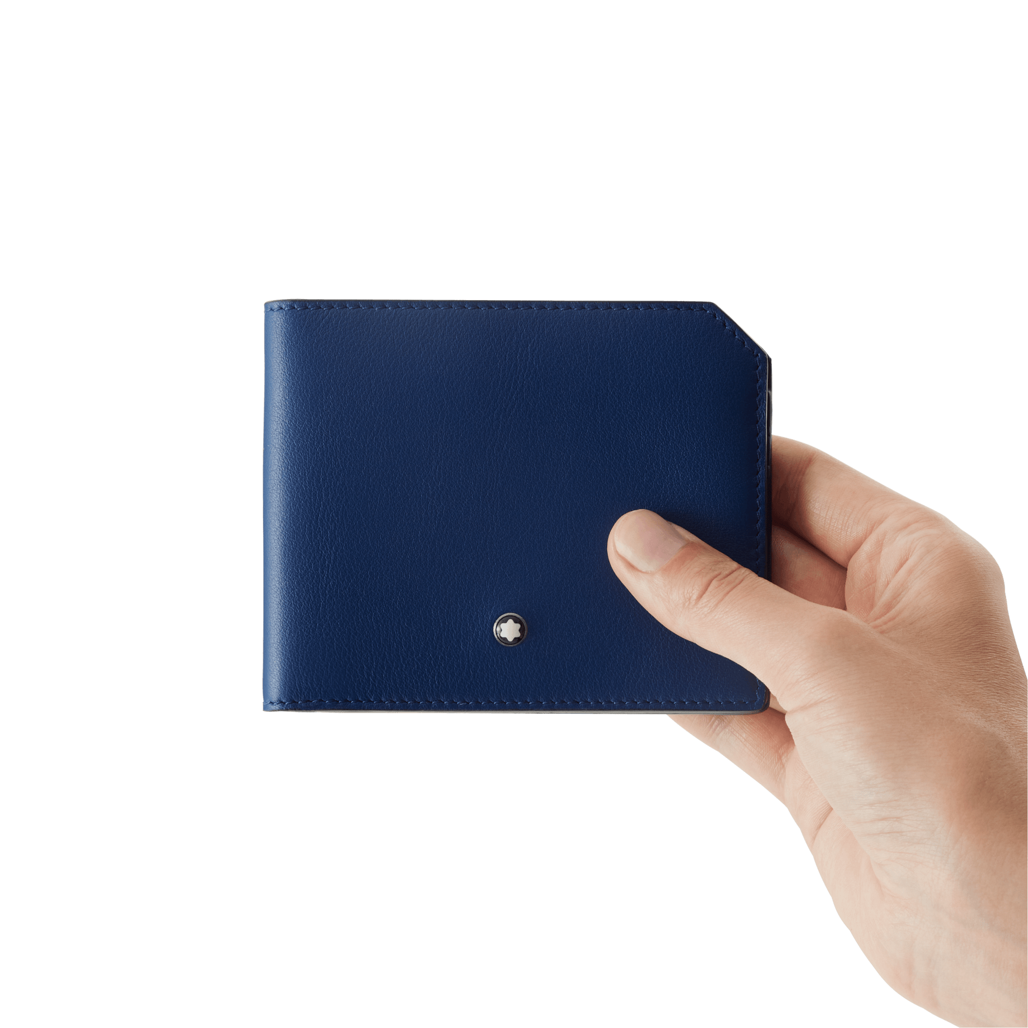 Montblanc portafoglio 6 scomparti Meisterstück Selection Soft blu 130059