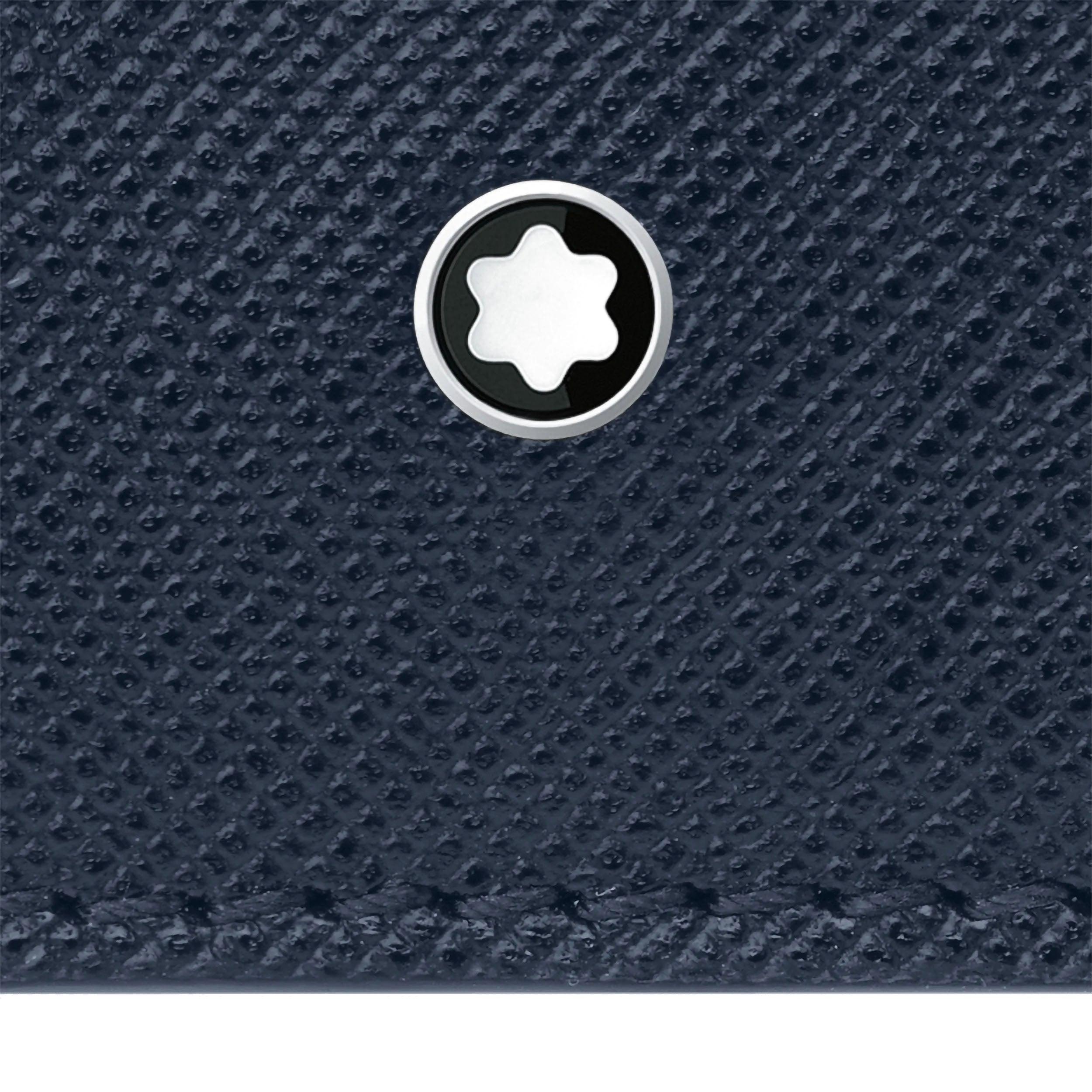 Montblanc portafoglio 6 scomparti Montblanc Sartorial blu 128585