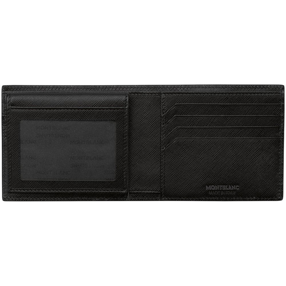 Montblanc portafoglio 9 scomparti con tasca trasparente Sartorial nero 113210