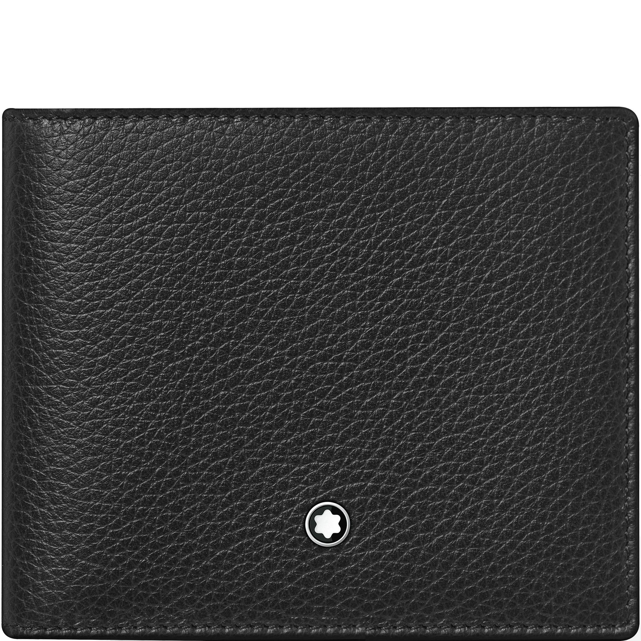 Montblanc portafoglio a 6 scomparti Meisterstück Soft Grain nero 126250