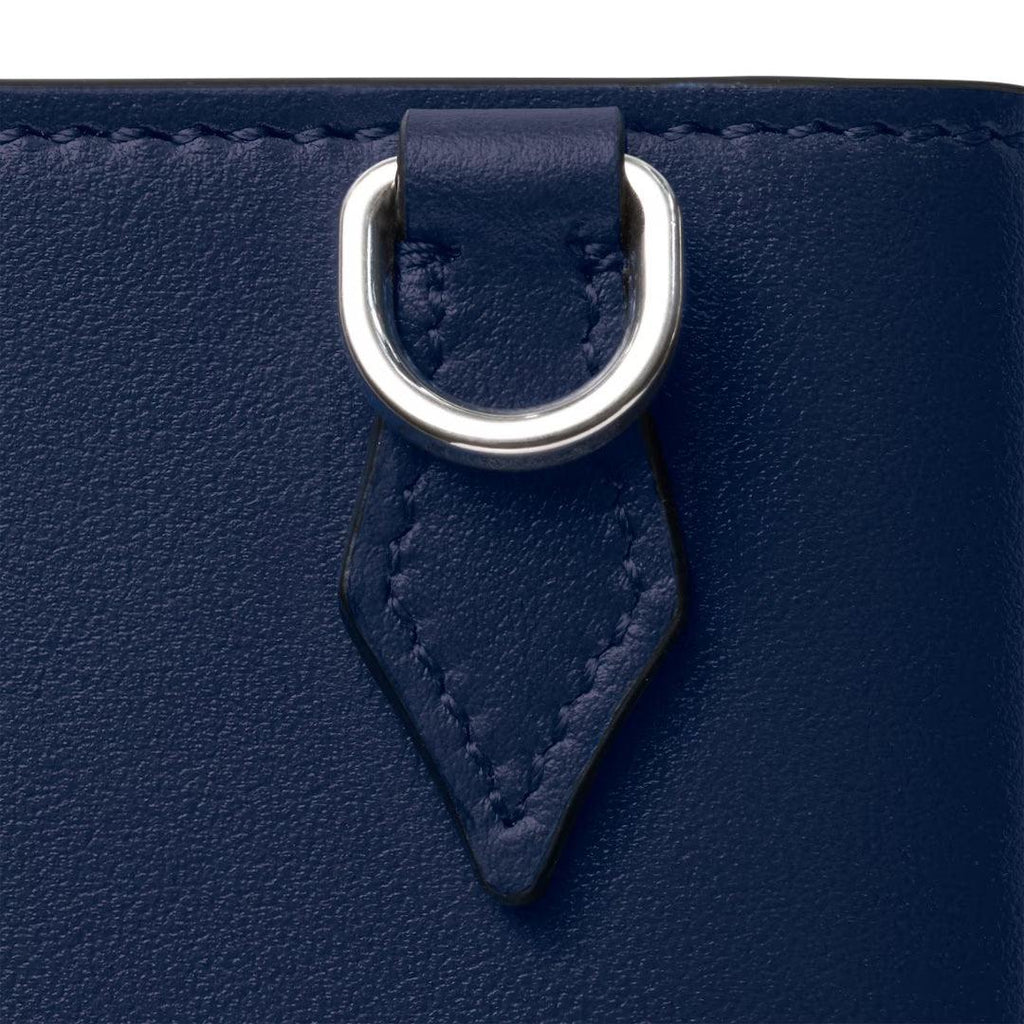 Montblanc portafoglio compatto 6cc ink blue 131695