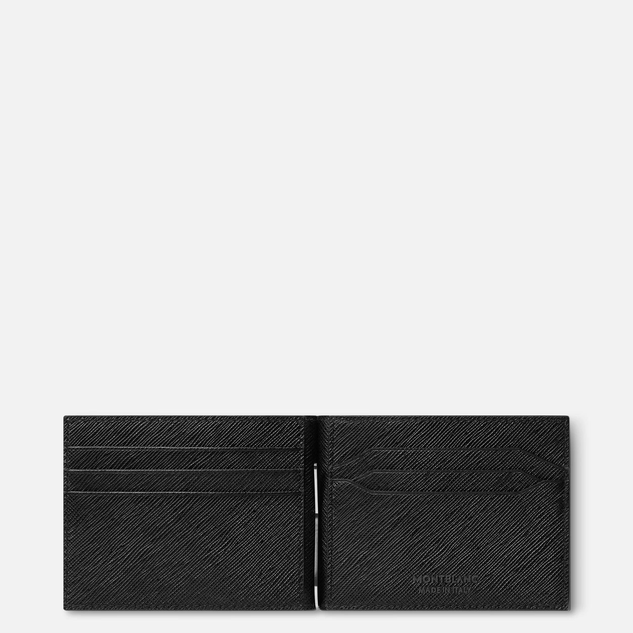Montblanc portafoglio con 6 scomparti e fermasoldi Montblanc Sartorial nero 130316