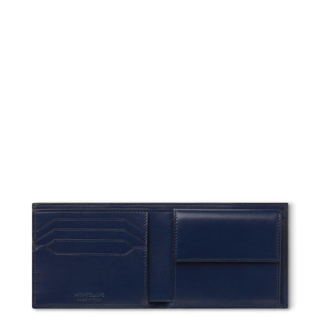 Montblanc portafoglio con porta monete 4CC Meisterstück Ink Blue 131934