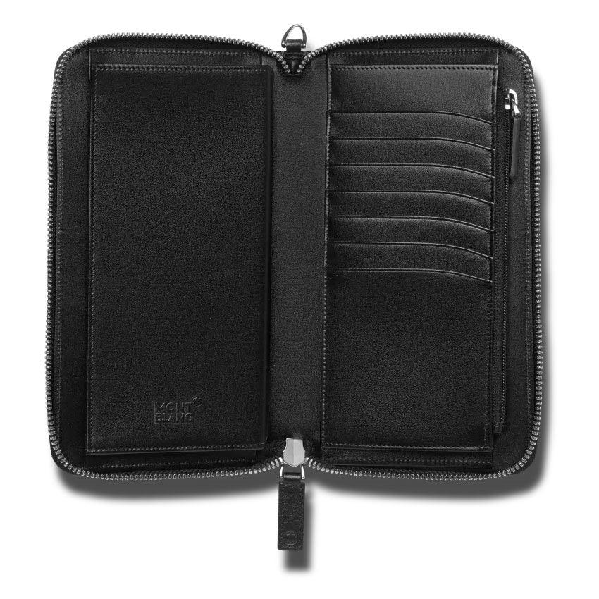 Montblanc portafoglio da viaggio compatto Meisterstück nero 126218
