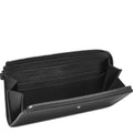 Montblanc portafoglio lungo 12 scomparti Meisterstück 4810 nero con cerniera e cinturino da polso amovibile 129248