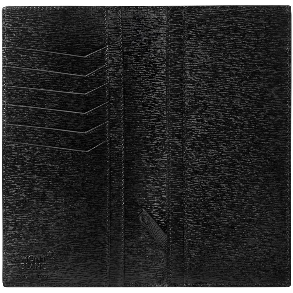 Montblanc portafoglio lungo 6 scomparti tasca con cerniera 4810 Westside nero 114694
