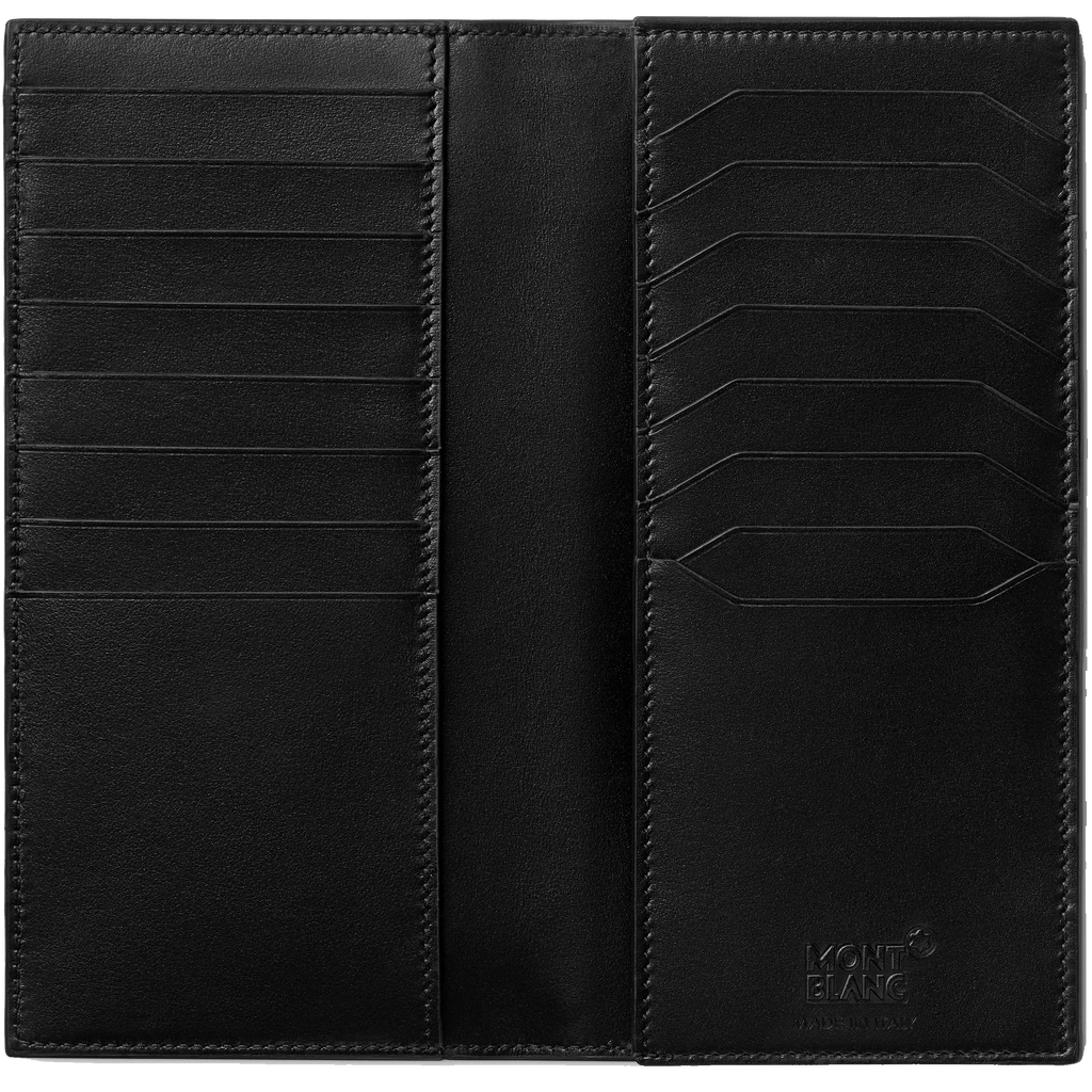 Montblanc portafoglio lungo Meisterstück 15 scomparti nero/rosso 129682