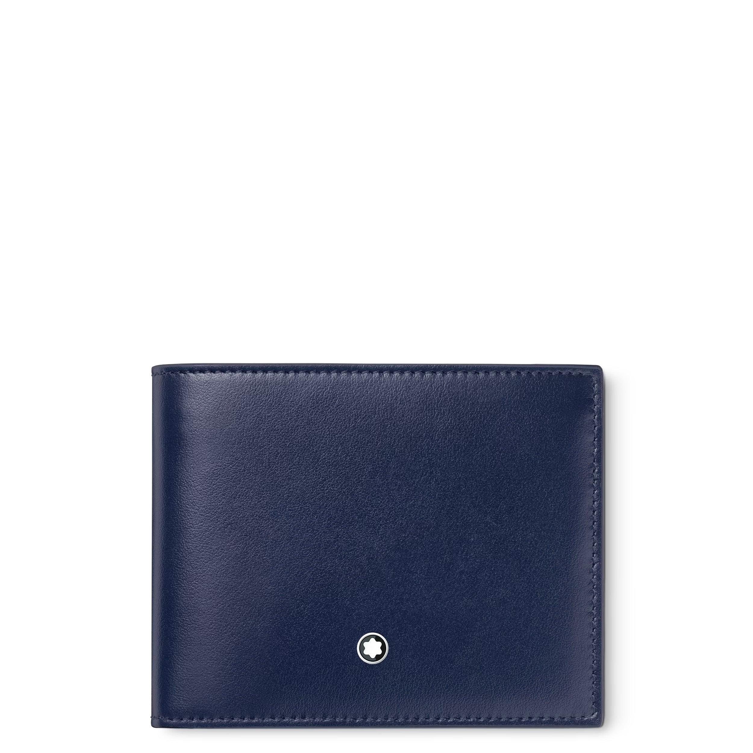Montblanc portafoglio Meisterstück 6cc blu 131692