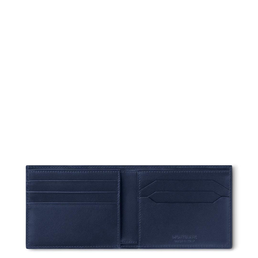 Montblanc portafoglio Meisterstück 6cc blu 131692