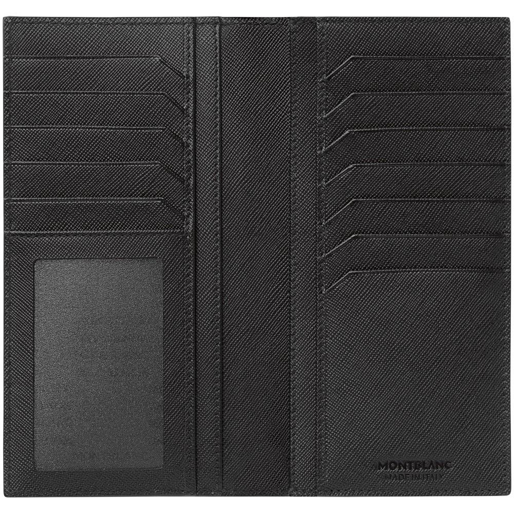 Montblanc portafoglio verticale 12 scomparti con tasca a vista Sartorial nero 113207