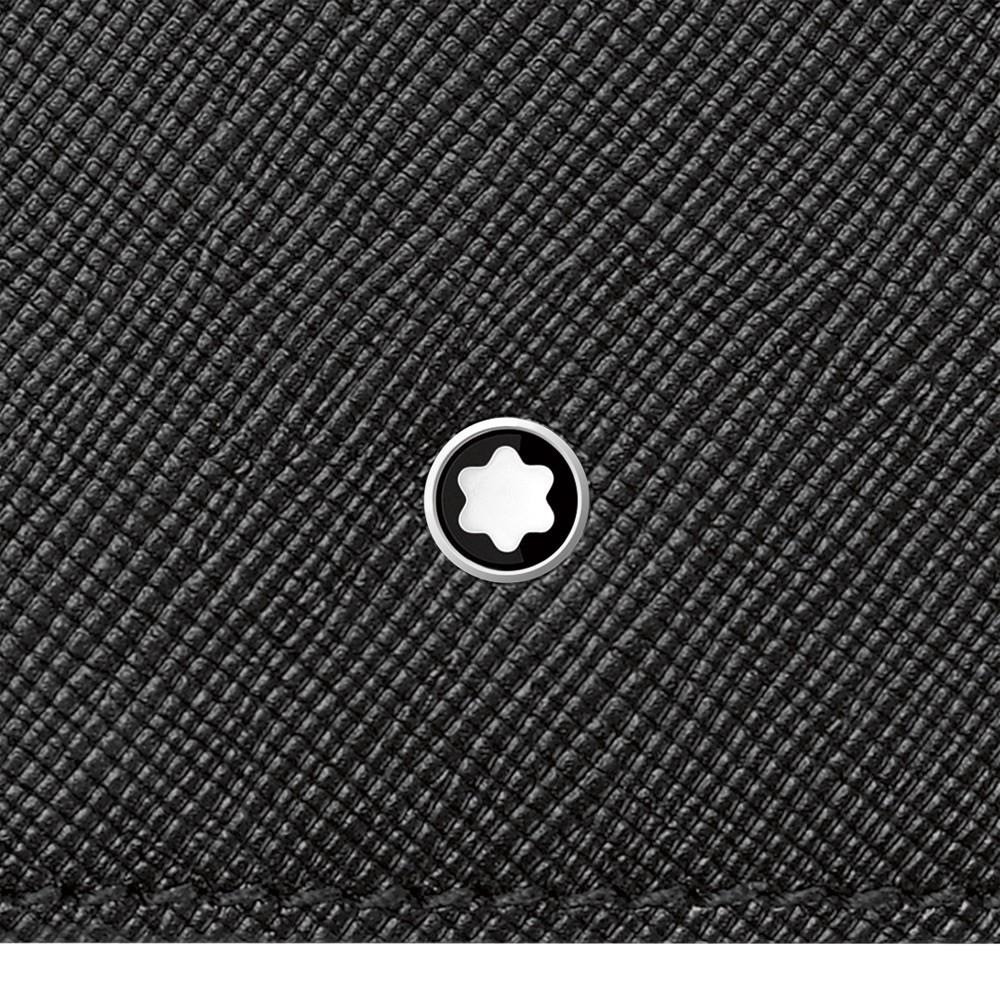 Montblanc portafoglio verticale 12 scomparti con tasca a vista Sartorial nero 113207