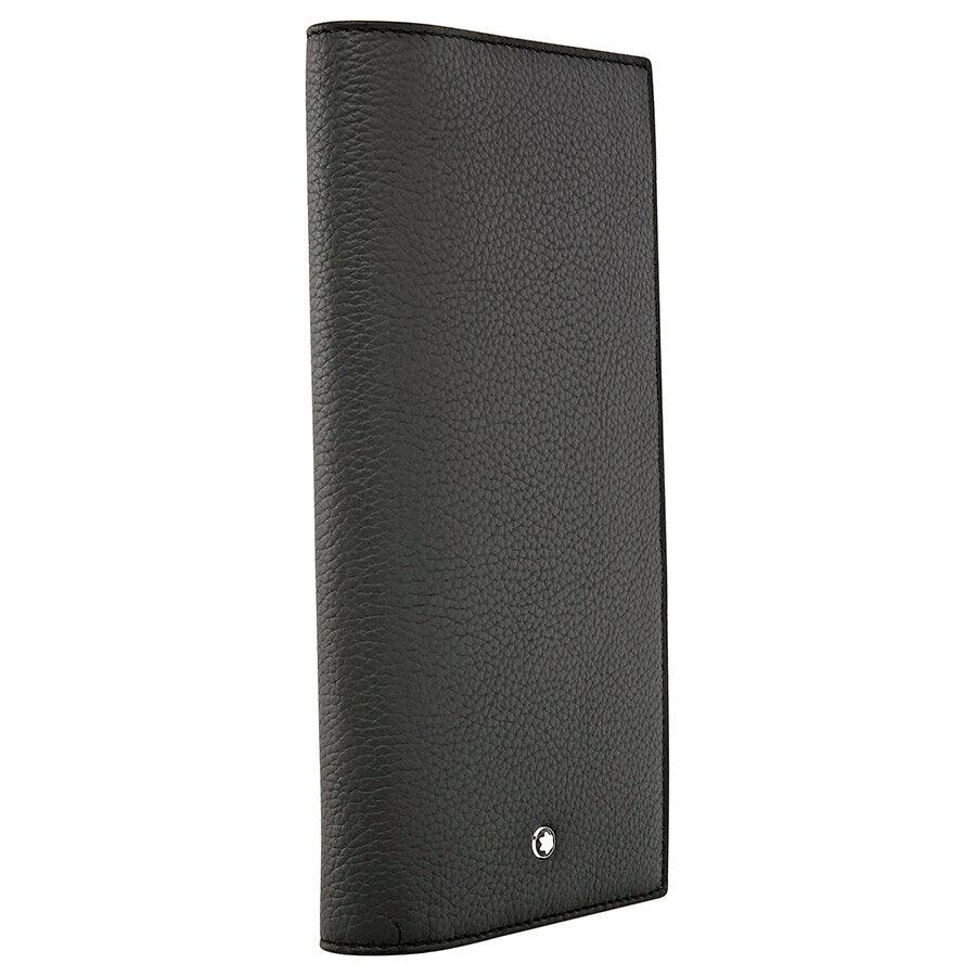 Montblanc portafoglio verticale 14 scomparti e tasca con cerniera Meisterstück Soft Grain nero 113303