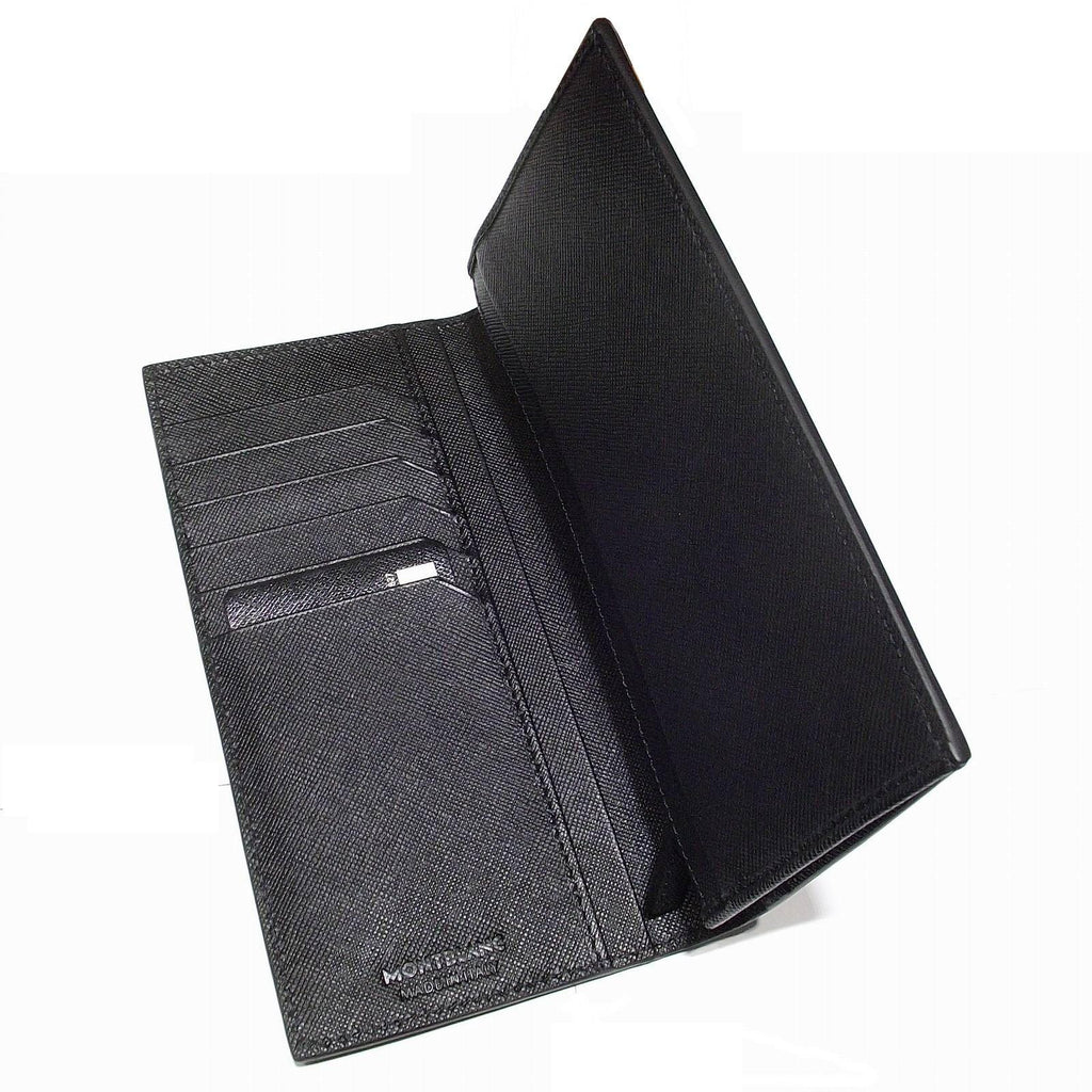 Montblanc portafoglio verticale 6 scomparti con cerniera Sartorial nero 113219