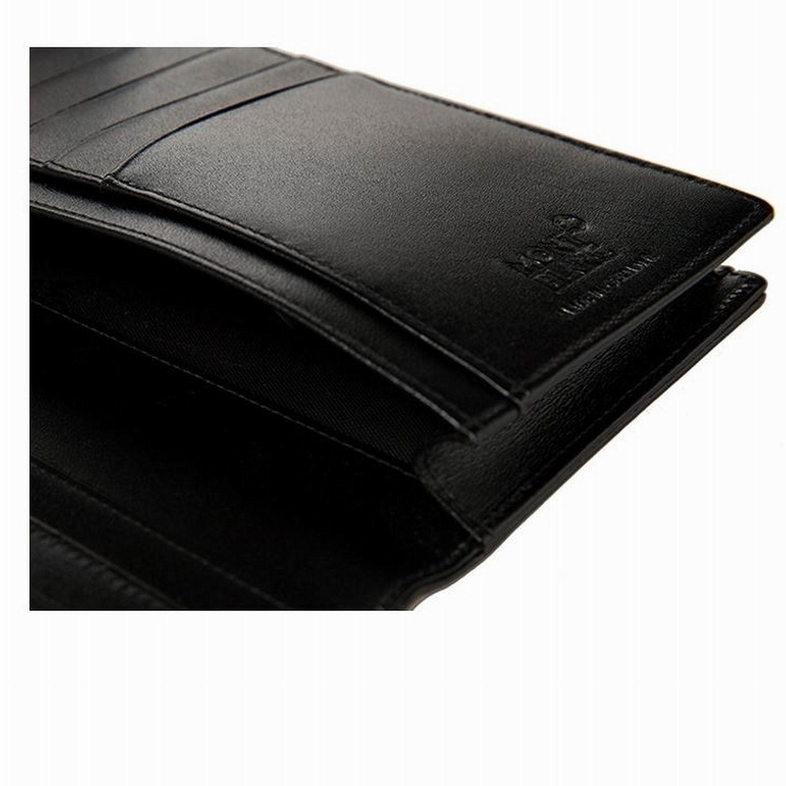 Montblanc portafoglio verticale lungo 12 scomparti con tasca trasparente Meisterstück nero 114535