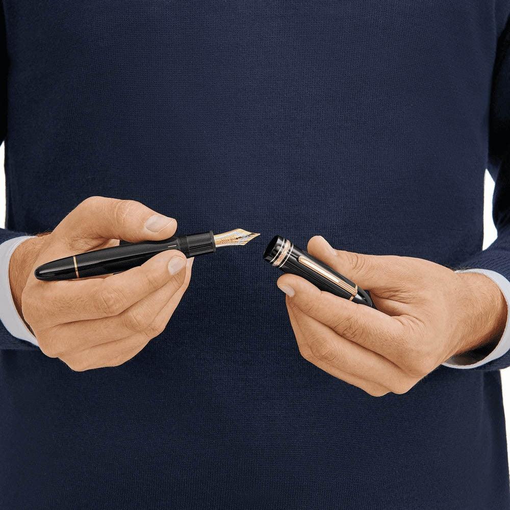 Montblanc stilografica Meisterstück 149 finitura oro punta M 115384 nuova referenza 132113
