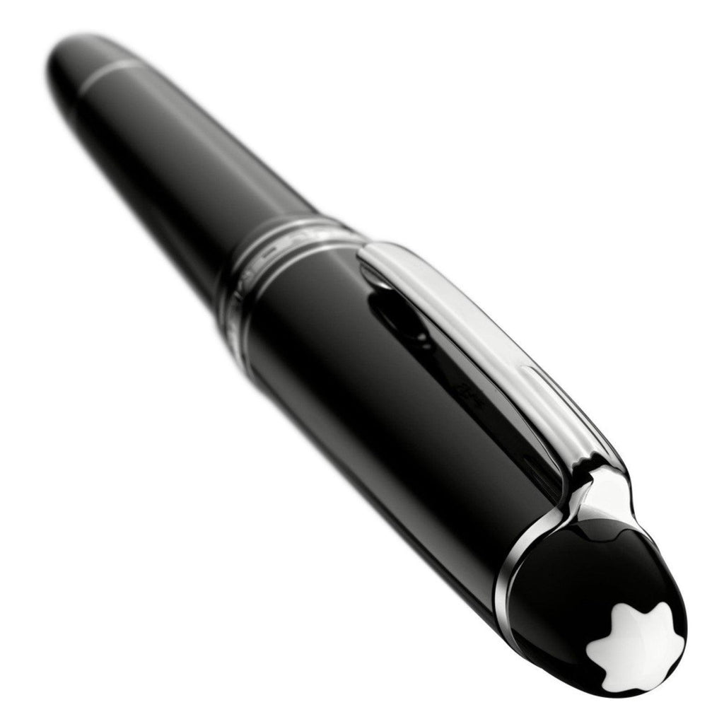 Montblanc stilografica Meisterstück Platinum-Coated LeGrand Traveller nera punta F 114225
