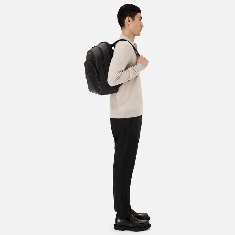 Montblanc zaino grande 3 scomparti sartorial nero 130274