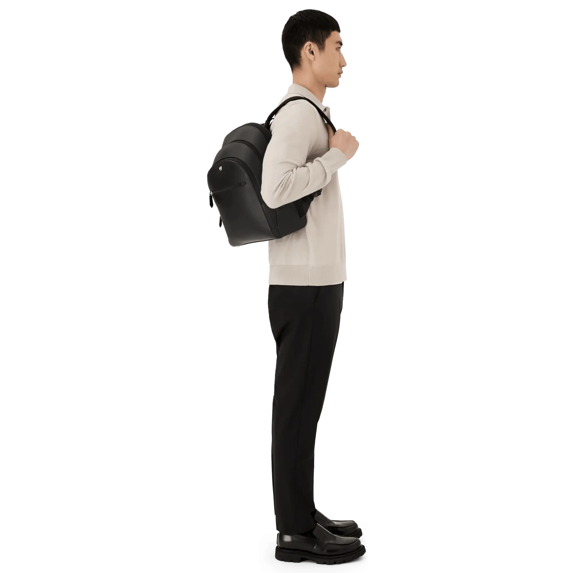 Montblanc zaino medio con 3 scomparti Montblanc Sartorial nero 130275