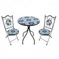 Set 2 Sedie e Tavolo Mors, Design Moderno Ø 60, Finitura Antracite