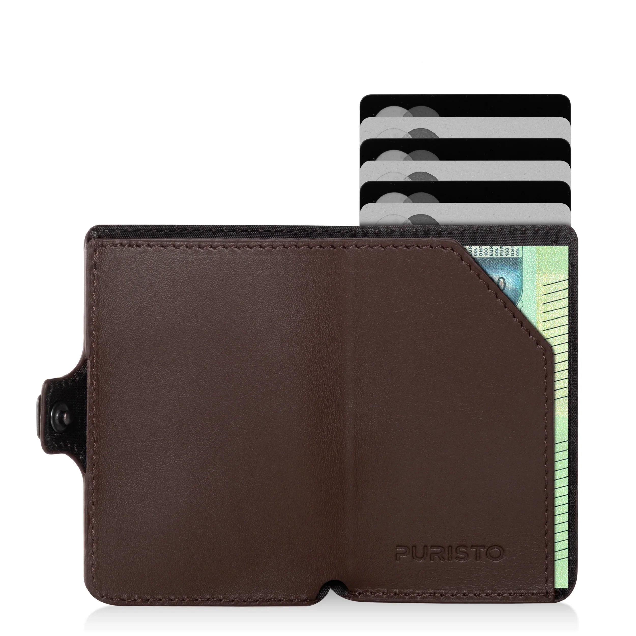 KLIK Minimal SLIM senza portamonete Pelle Marrone