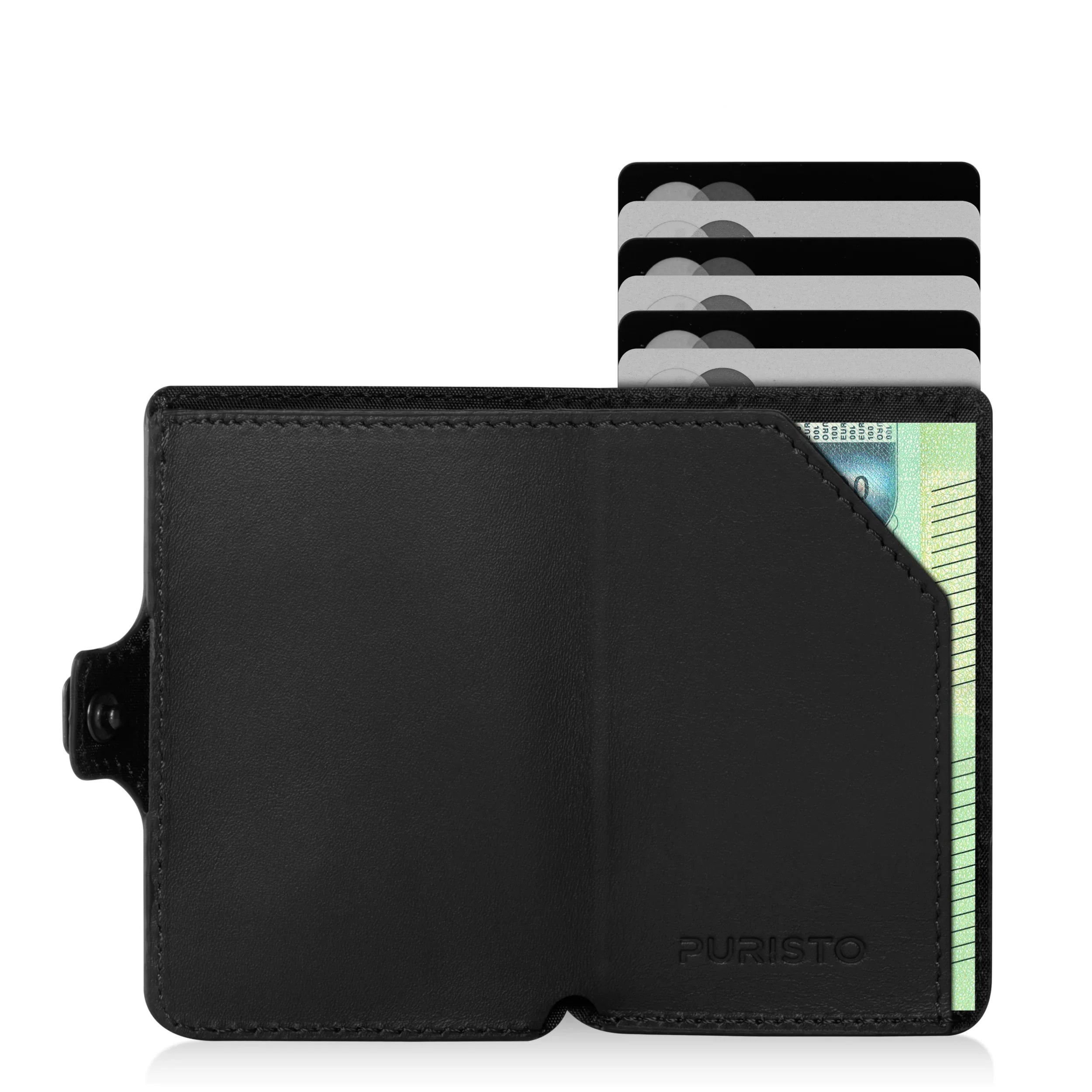 KLIK Minimal SLIM senza portamonete Pelle Nera