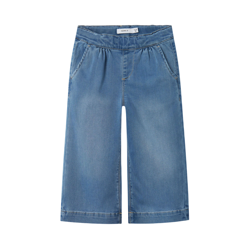 name it pantalone da bambina Bella Wide 13230743 blu medio