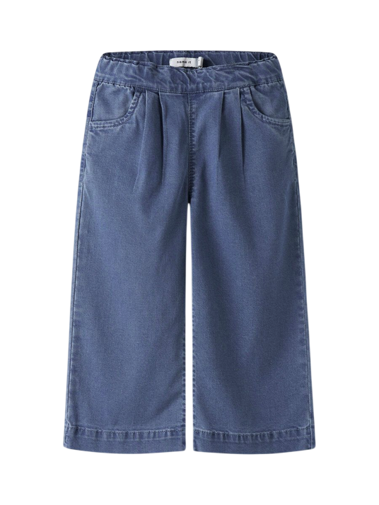Name It Pantalone Jeans Bambino 13250595 Blu Medio Wide-Fit Elastico 2-7 anni