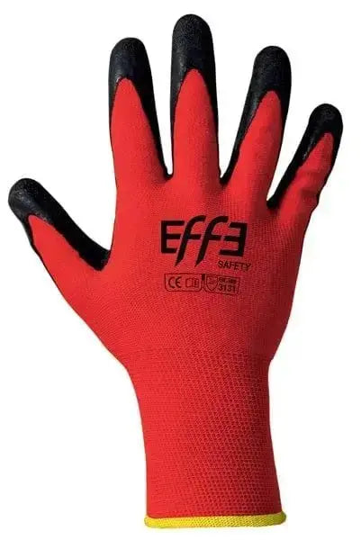Guanti nitrile/nylon ros/nero diverse taglie