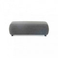 Pouf Tucumán in alluminio - Grigio scuro, resistente alle intemperie - 119 x 65 x 40 cm