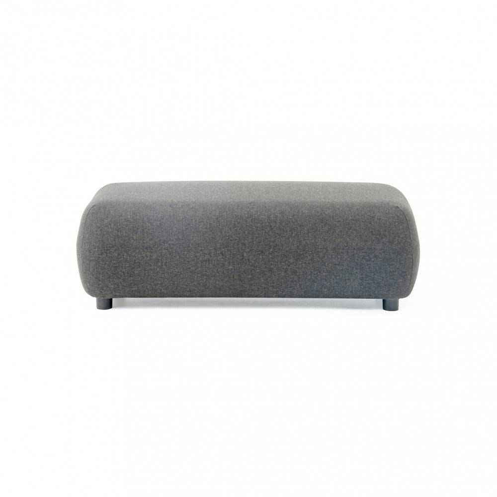 Pouf Tucumán in alluminio - Grigio scuro, resistente alle intemperie - 119 x 65 x 40 cm