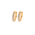 Orecchini Cerchi Piccoli con Pietre