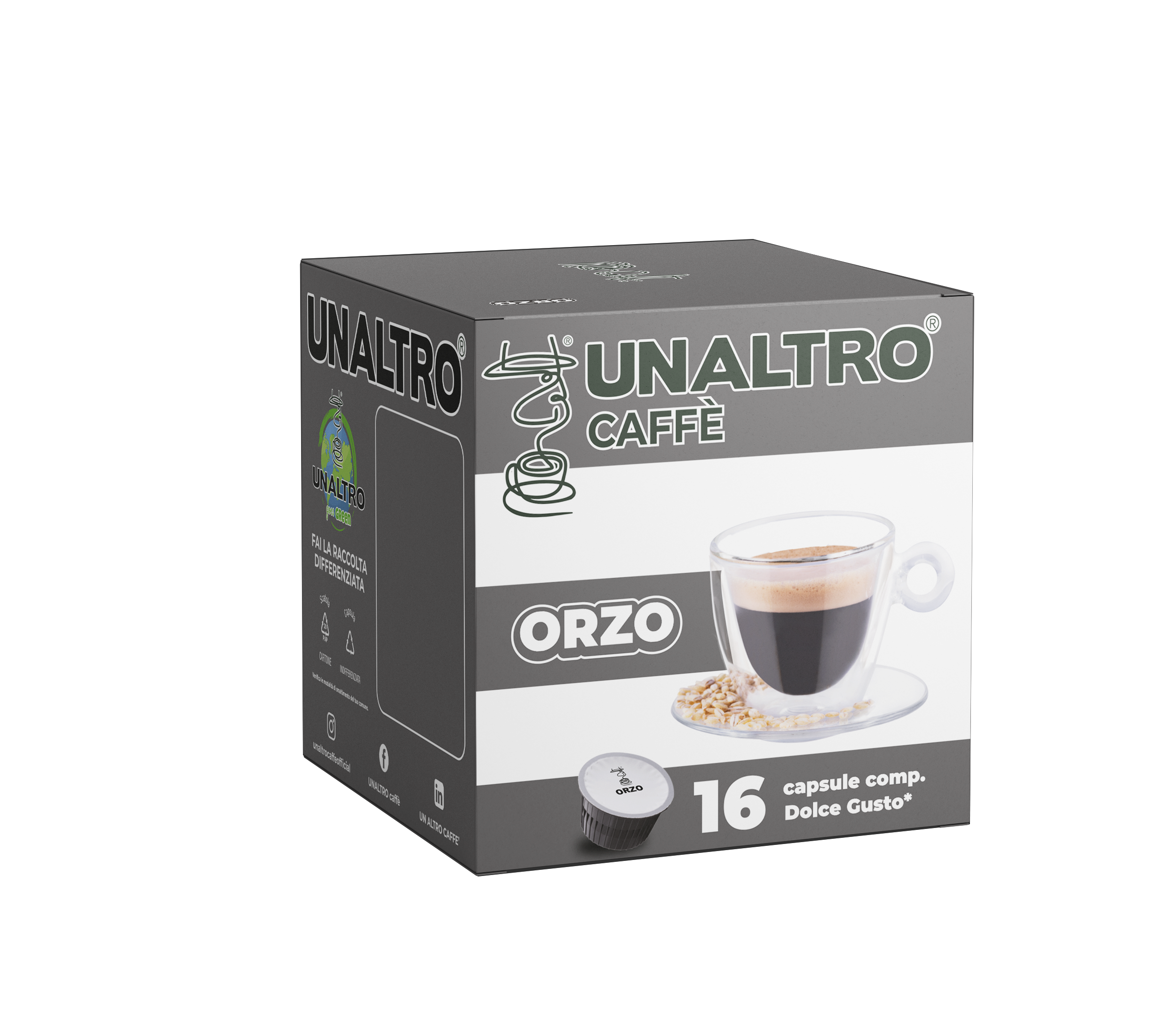 16 CAPSULE DOLCE GUSTO UNALTRO CAFFE MISCELA ORZO.