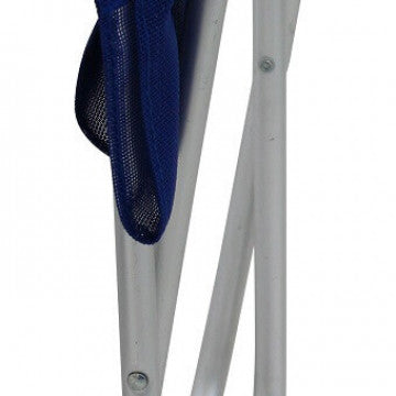 Sgabello in alluminio con schienale in textilene, portata 85 kg