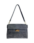 Italian Suede Shoulder/Clutch — refined and versatile
