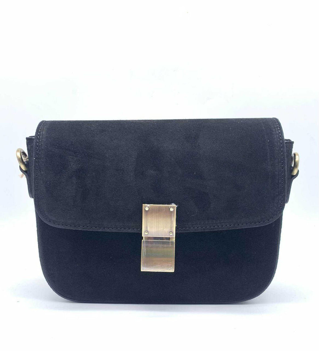 Italian Leather Crossbody with Metal Lock — Modex™
