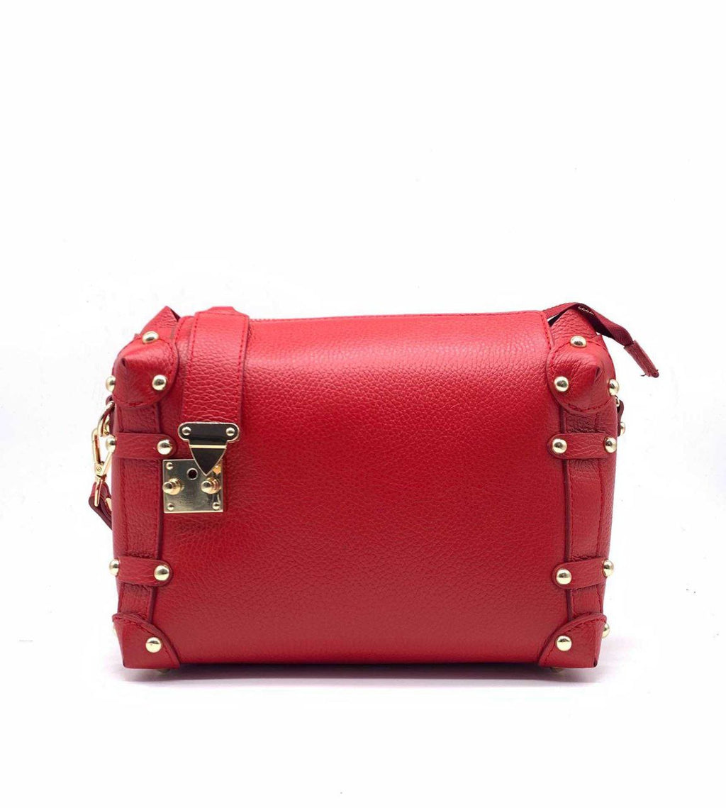 Studded Trunk Crossbody — Genuine Leather