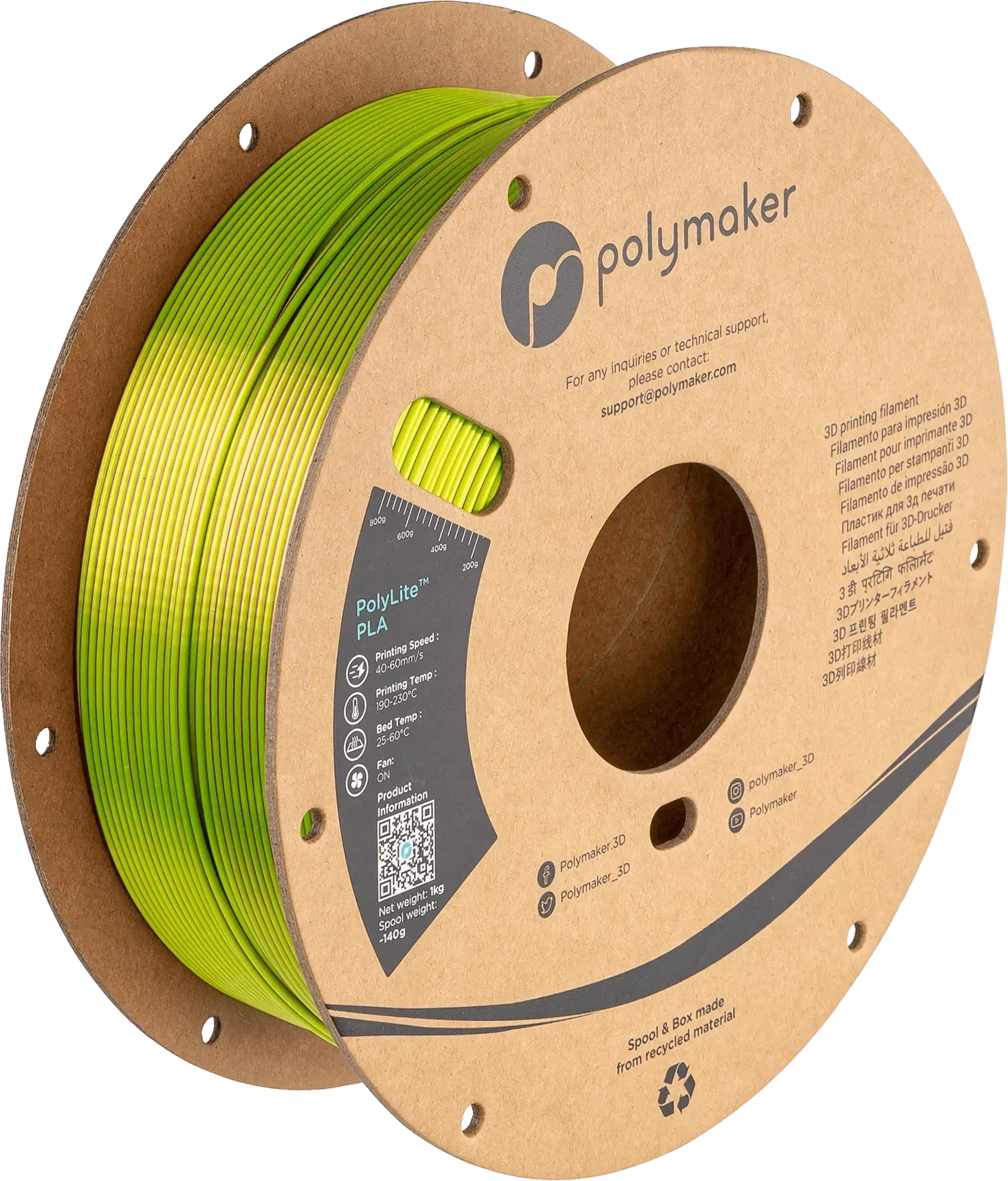 POLYMAKER POLYLITE SILK PLA DUAL COLOR 1.75mm/1KG