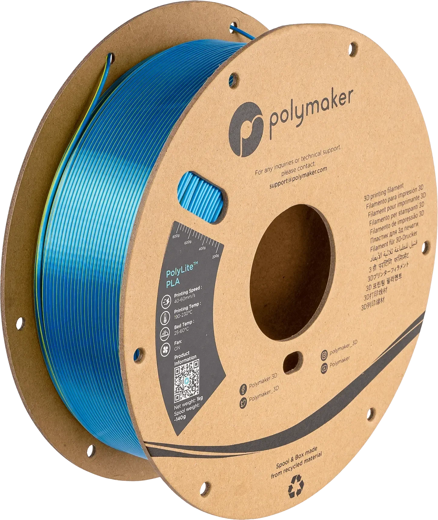 POLYMAKER POLYLITE SILK PLA DUAL COLOR 1.75mm/1KG