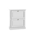 SCARPIERA LACCATO BIANCO FUMO 2 RIBALTE DOPPIE(CONTIENE 12 PAIA DI SCARPE)MISURE L.80 P.30 H.93 (6061)
