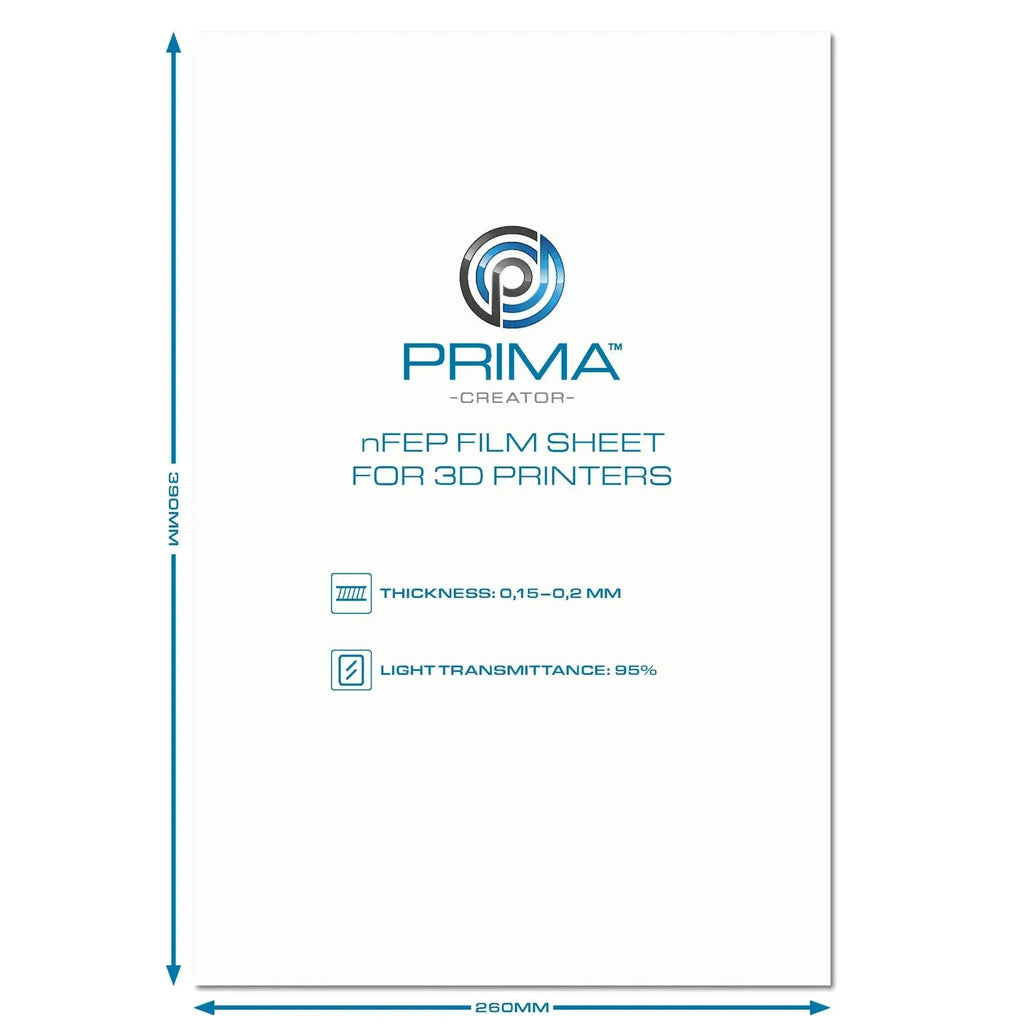 PRIMACREATOR NFEP FILM SHEET FOR 3D PRINTERS - 260 X 390 MM