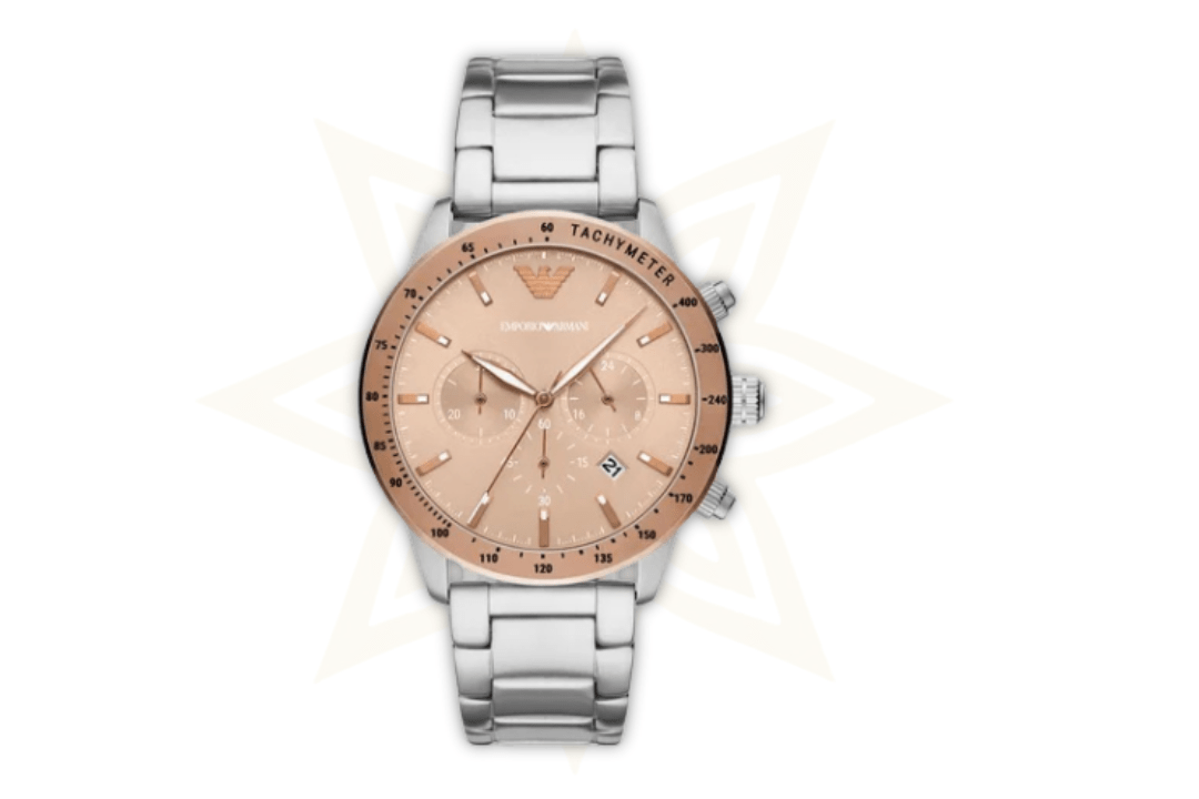 Armani Orologio in acciaio inossidabile argento