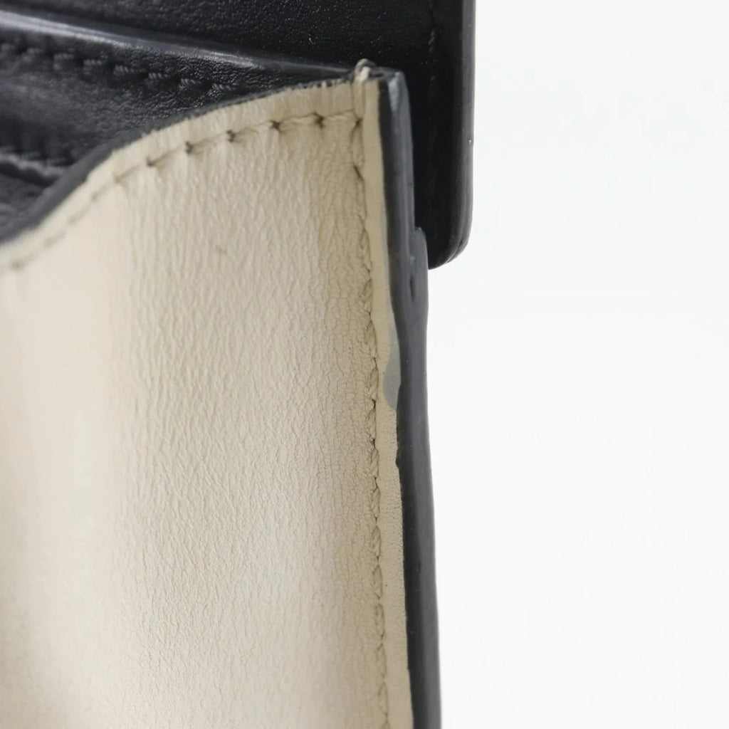 Céline Nano Luggage in Pelle Tricolore – Nero, Marrone e Bianco Sporco