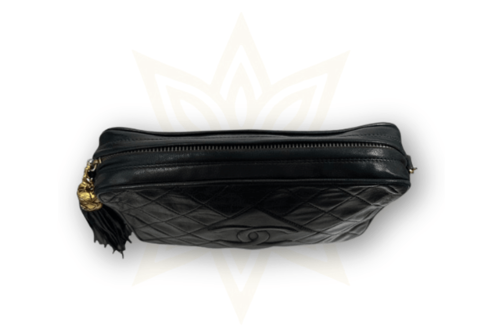 Chanel Camera Bag in pelle nera trapuntata – Vintage anni ‘80/’90