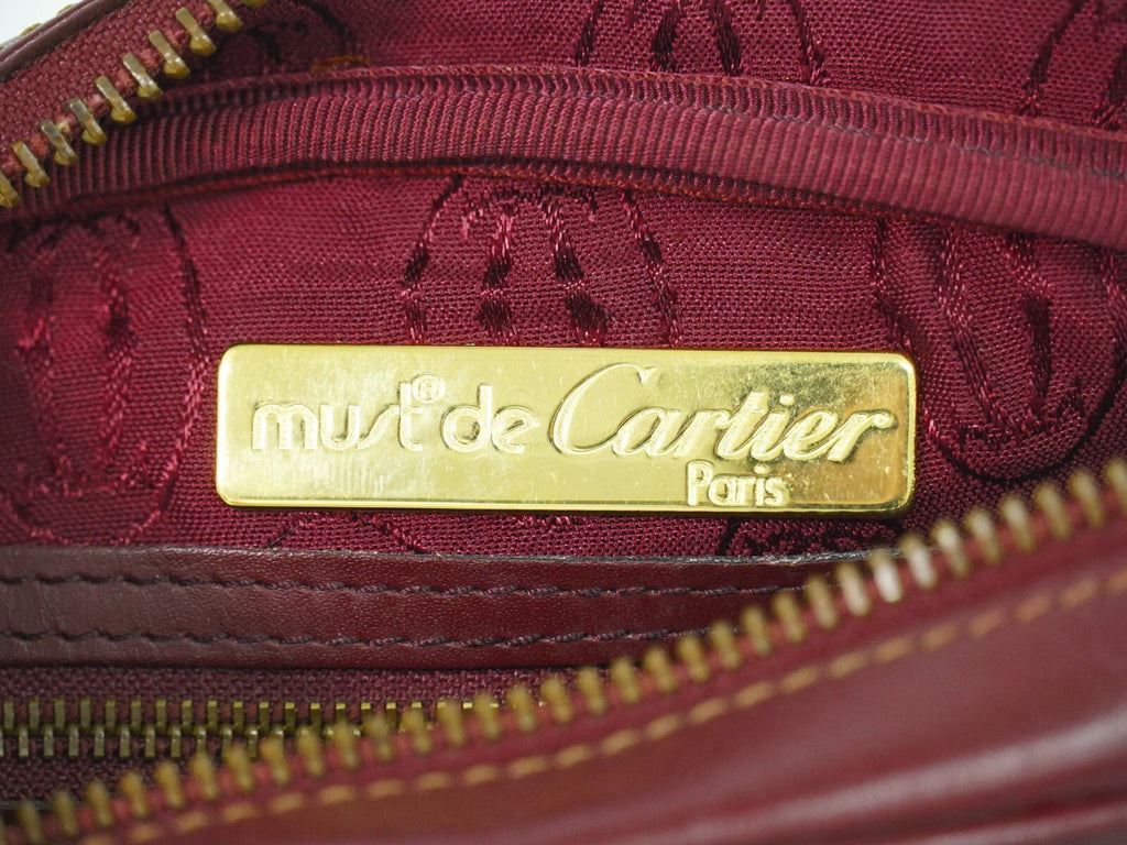 Cartier Must de Cartier Bordeaux in Pelle – Crossbody Vintage