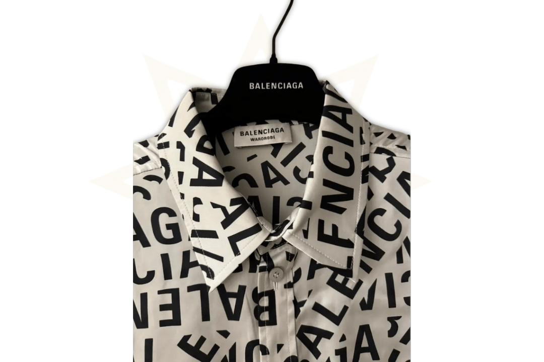 BALENCIAGA "All Over Logo" Camicia Oversize – Taglia 34
